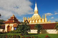 voyages Laos: Panorama du Laos, visite that luang Stupa